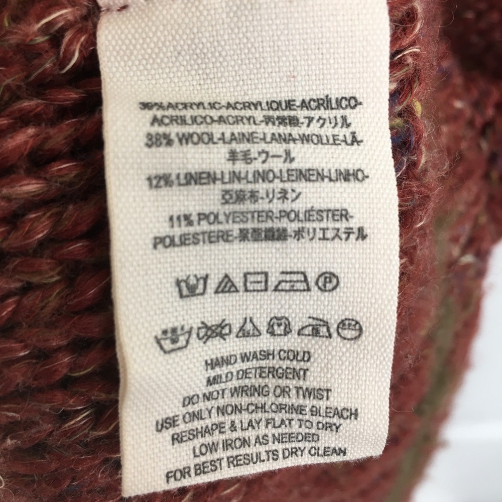 Free People Northern Lights Sweater Mini Dress Wool Blend Knit Rust Red Size M - Picture 12 of 16
